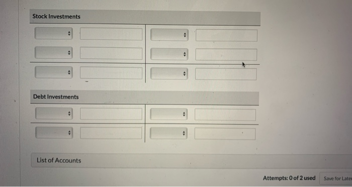 purchase some short-term investments in debt and stock securities. During the year,