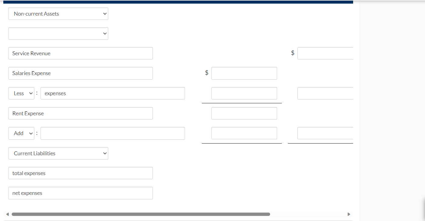 of Cullumber Company includes the following accounts: Determine which accounts are non-current