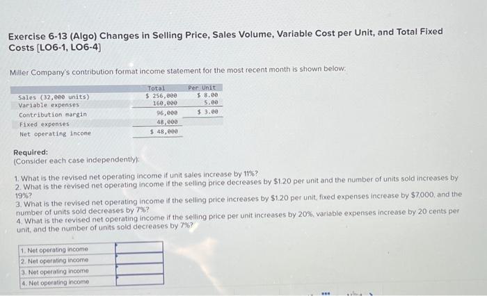 that only one product is being sold in each of the four