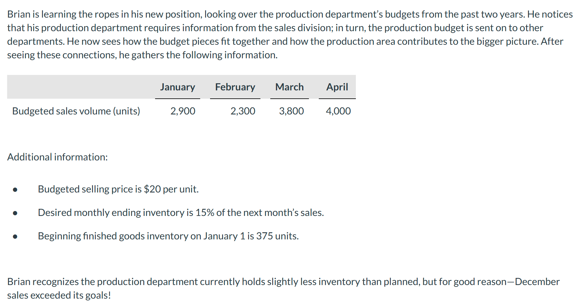  Brian is learning the ropes in his new position, looking over