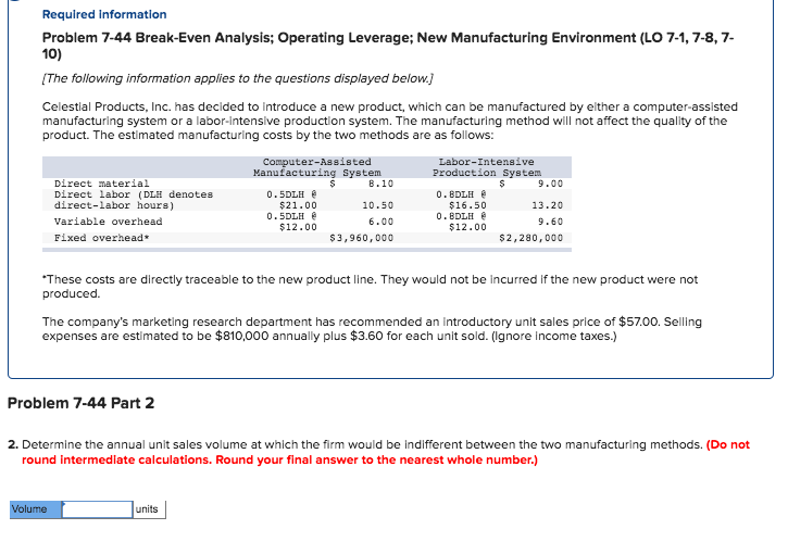 (LO 7-1,7-8, 7- 10) The following information applies to the questions displayed