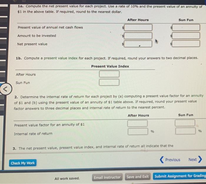 two TV show projects. The estimated net cash flows from each project