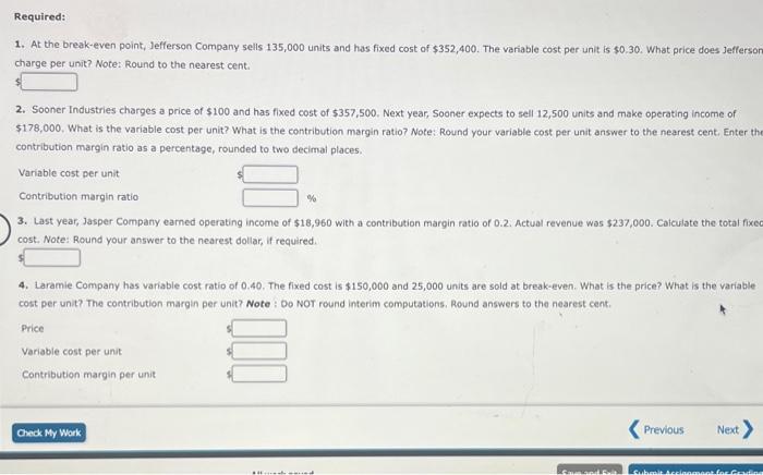 Expense For each of the following independent situations, calculate the amount(5) required.