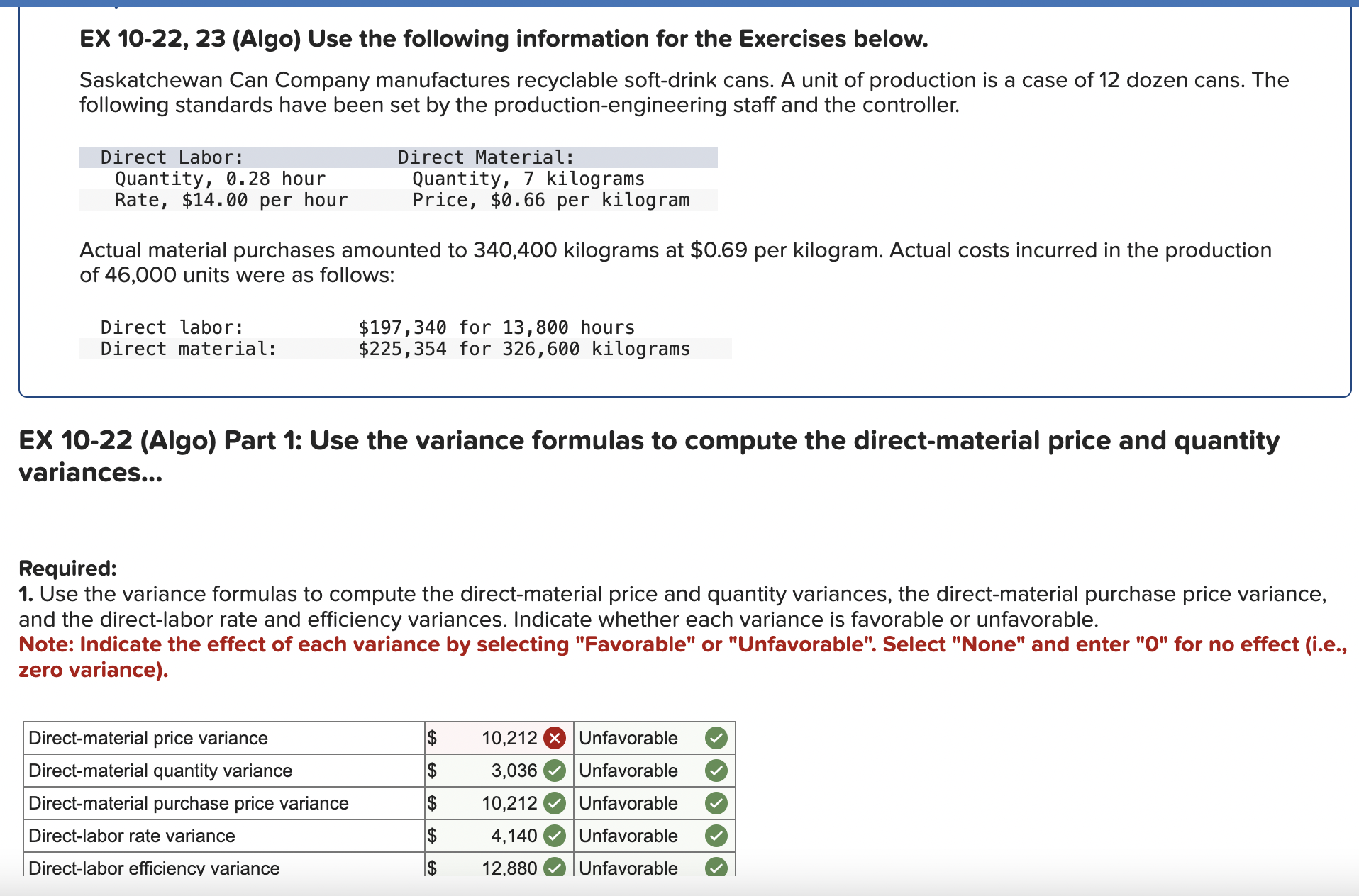  EX 10-22,23(Algo) Use the following information for the Exercises below. Saskatchewan