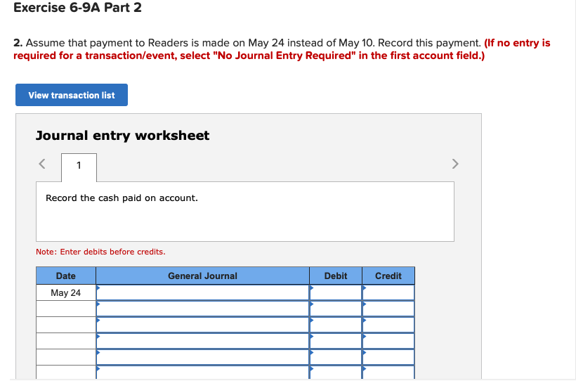 the following transactions during May. May 2 Purchases books on account from