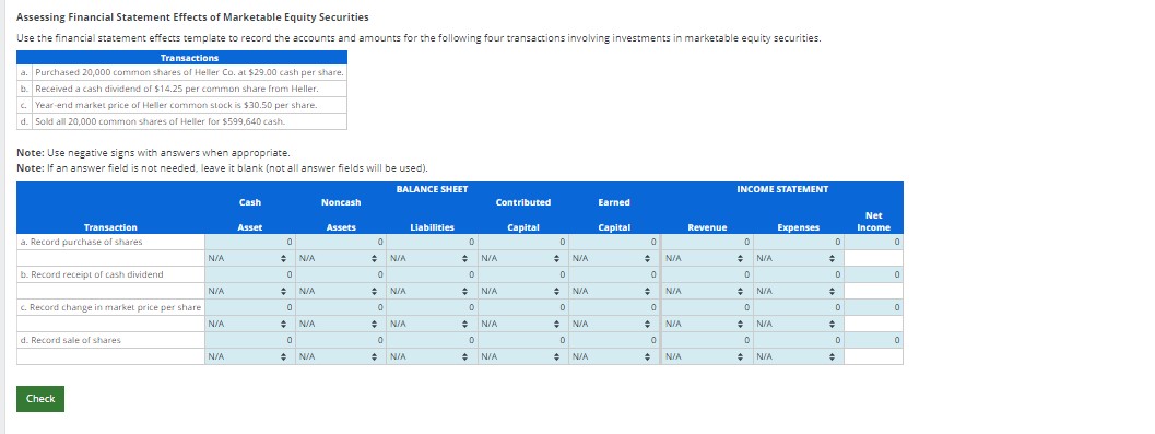  Show me the steps to solve Assessing Financial Statement Effects of