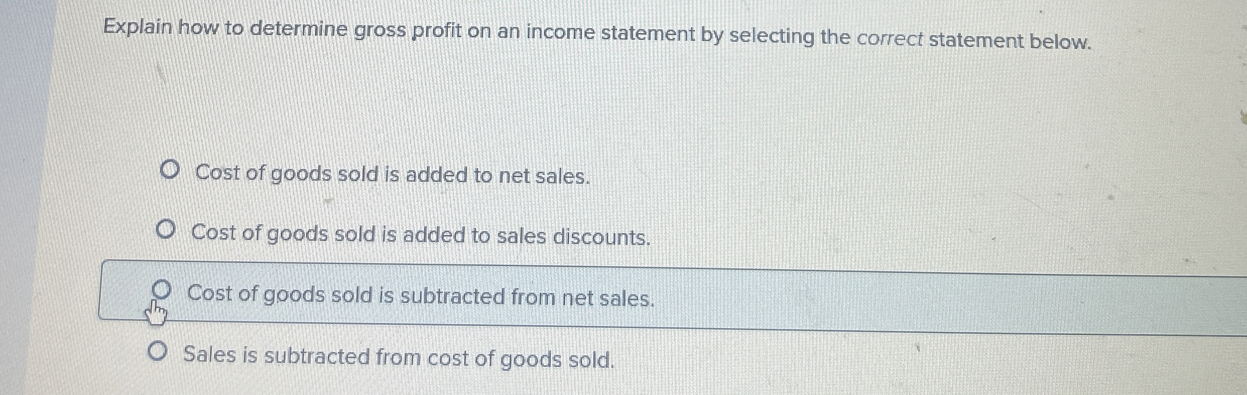  A single-step income statement can be identified by which of the