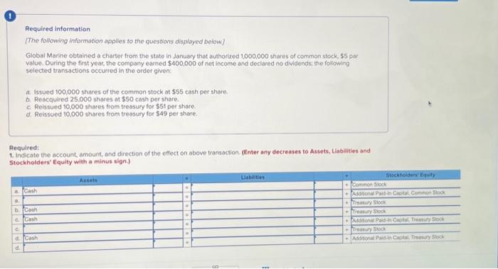 Please help on the first question and Journal entry Required information The