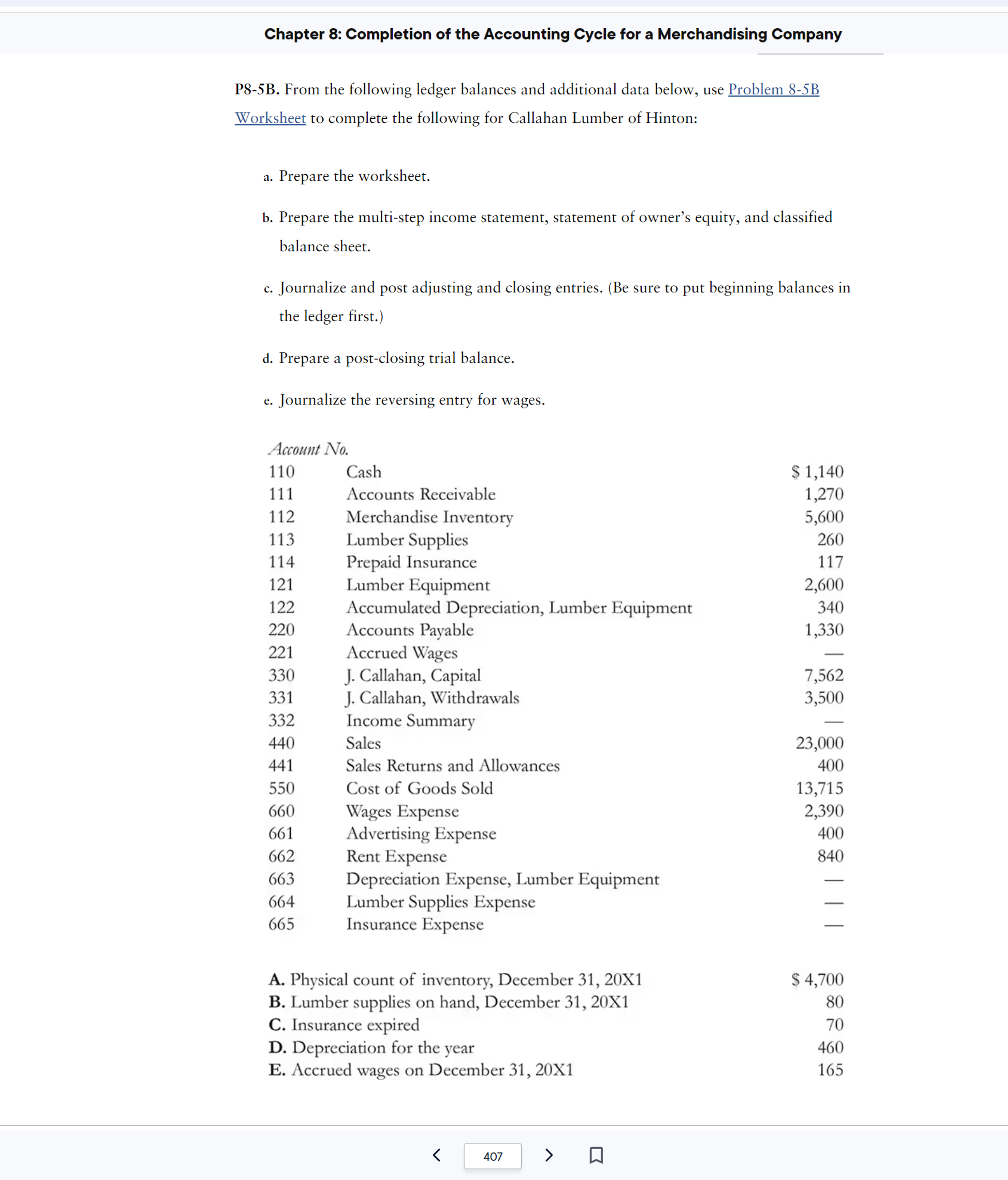  Please answer all the problems. Thank you so much.P8-5B. From the