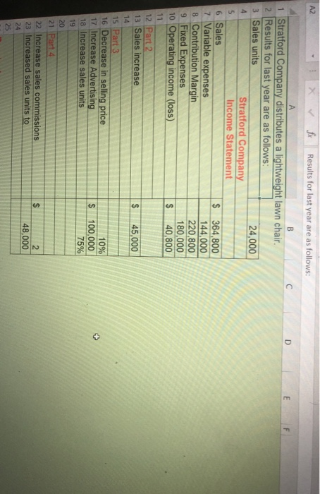  can someone solve it with cell reference please A2 fr Results