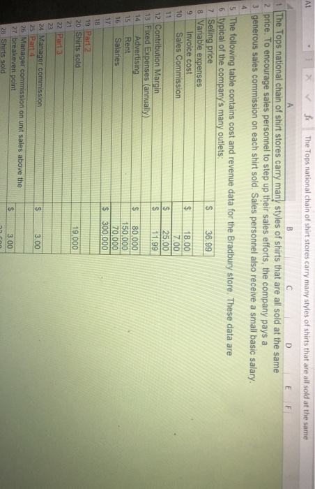  can someone solve number 3 and 4 with cell reference please