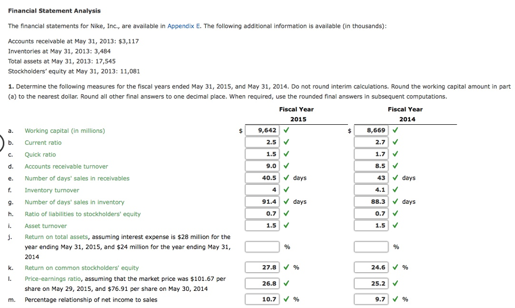 Financial Statement Analysis Need help on part (J) Financial Statement Analysis The