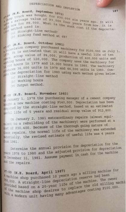 solution and answer to all the posted problems complete solution DEPRECIATION AND