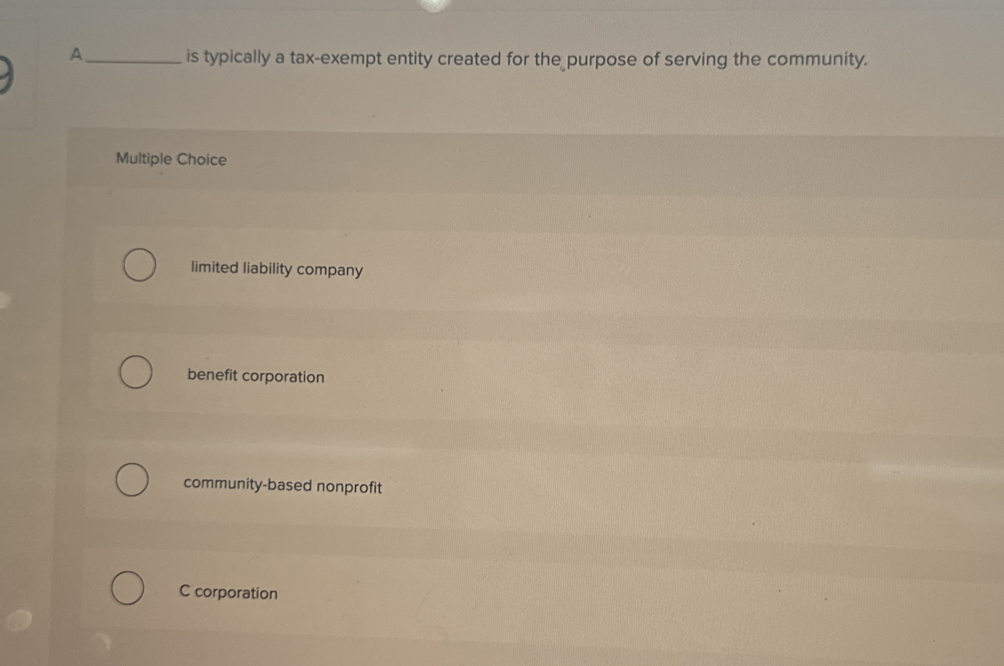  is typically a tax-exempt entity created for the purpose of serving