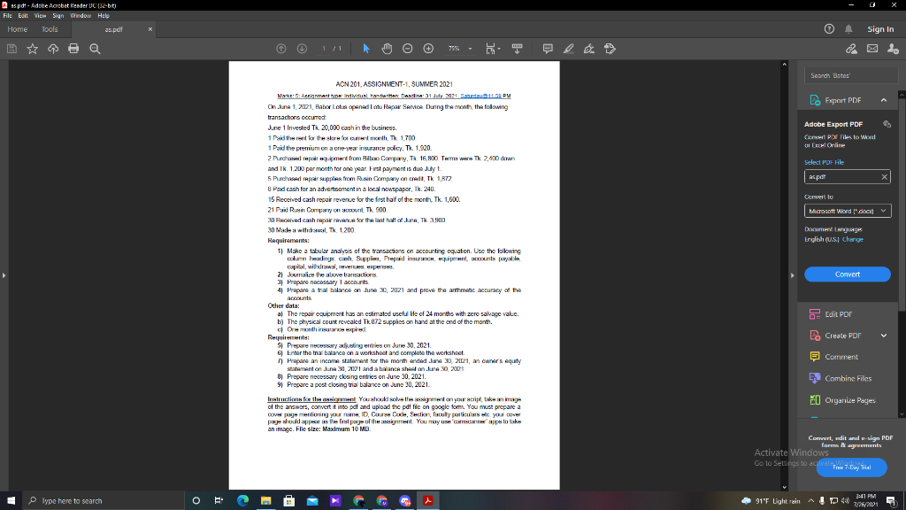 Deadline: 31 July 2021. Saturdav@11.59 PM On June 1, 2021, Babor Lotus