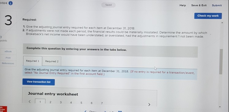 Towing Company is at the end of its accounting year, December 31,