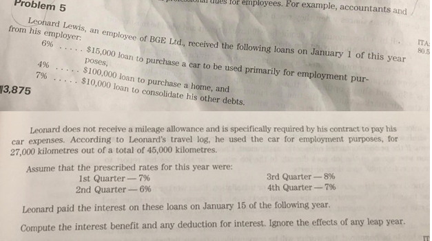  ILI U or employees. For example, accountants and Problem 5 Leonard