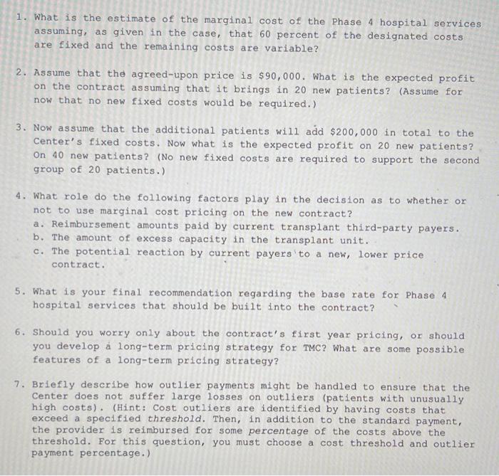 When Mark Joined the Hospital he was put in charge of a