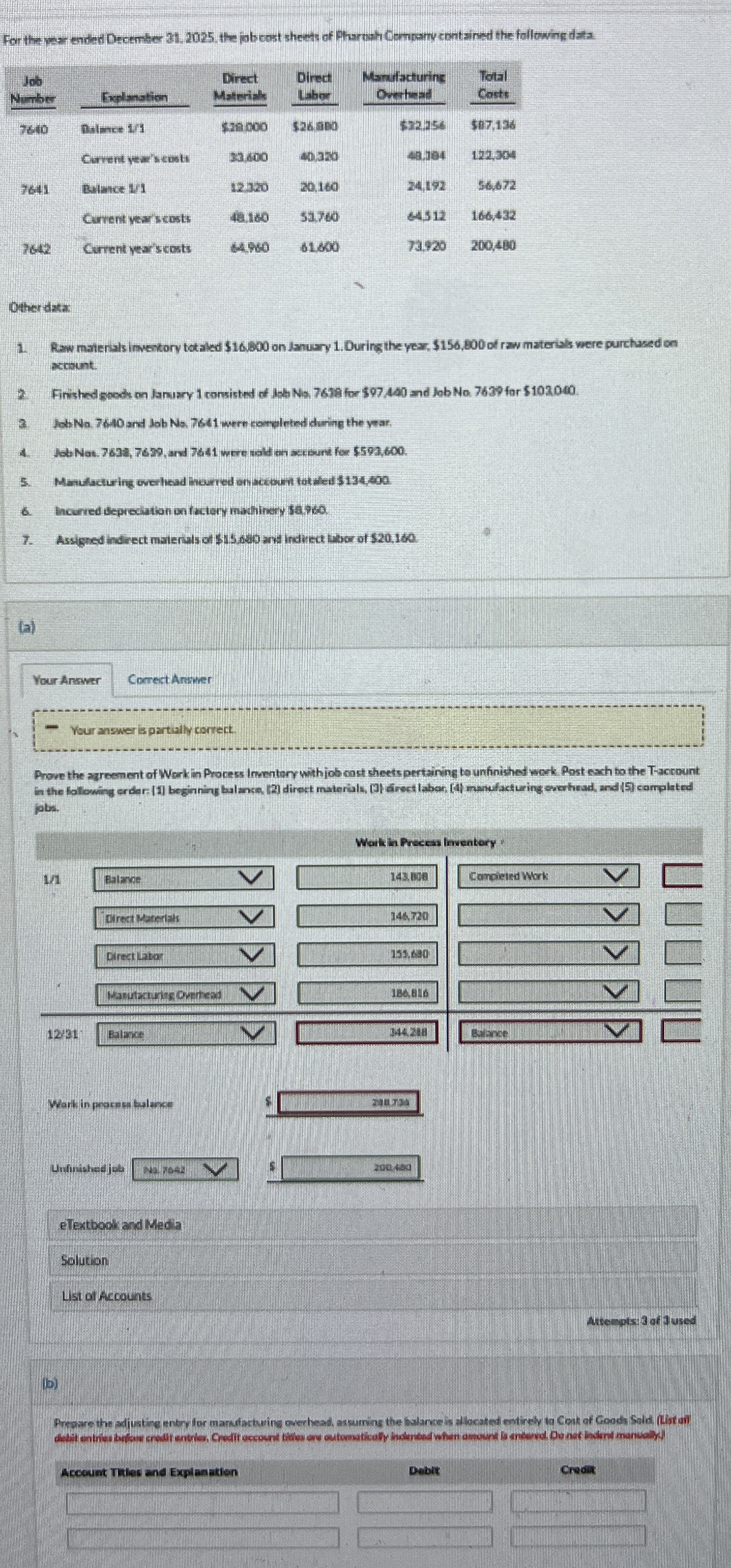  For the ver ended Decenter 31.2025. the pobcost sheets of Pharnah