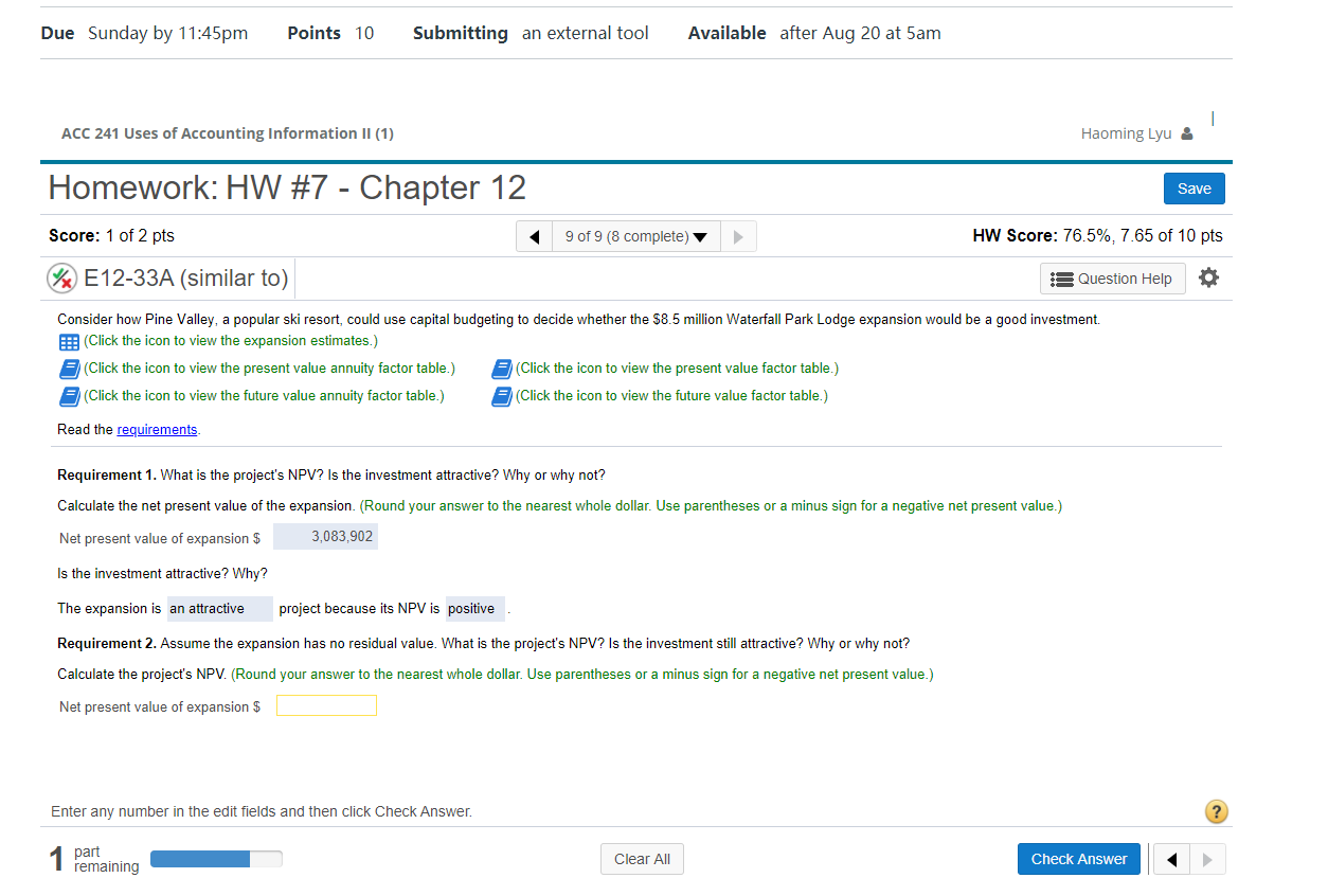  Due Sunday by 11:45pm Points 10 Submitting an external tool Available