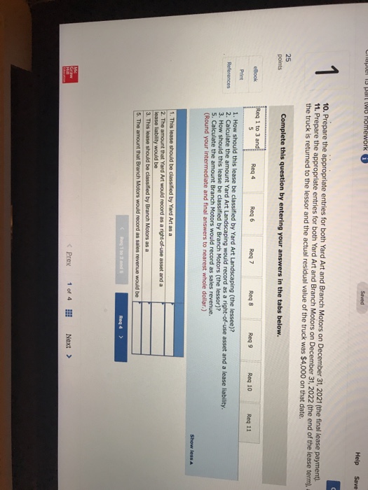 Yard Art Landscaping leased a delivery truck from Branch Motors. Branch paid