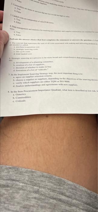  2. Commodities are items or services that are low in risk