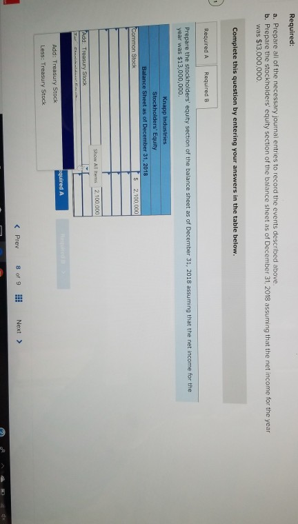 Industries began business on January 1, 2018 by issuing all of its