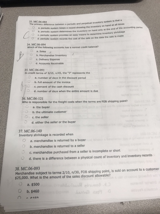  The primary difference between a periodic and perpetual inventory system is