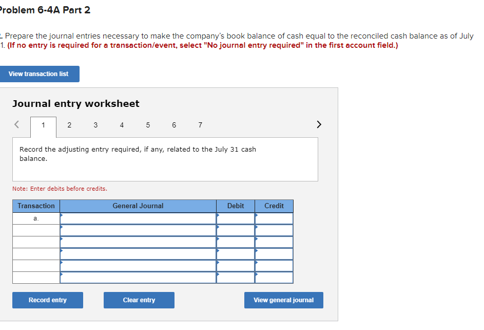 if any, related to the outstanding checks. 3. Record the adjusting entry