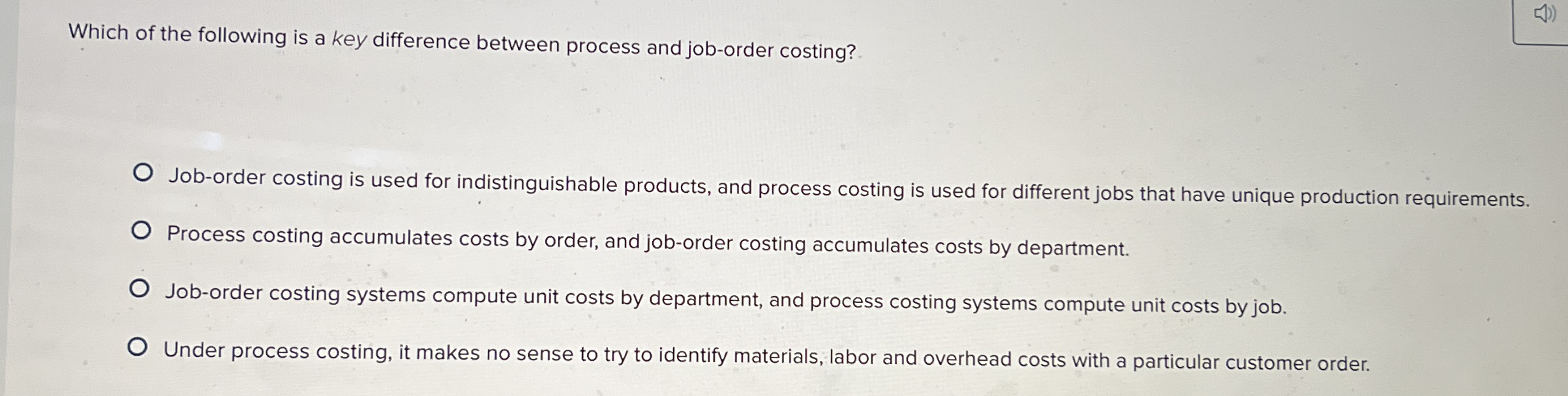  Which of the following is a key difference between process and