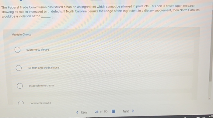 by the to the Constitution Multiple Choice Fourth Amendment O First Amendment