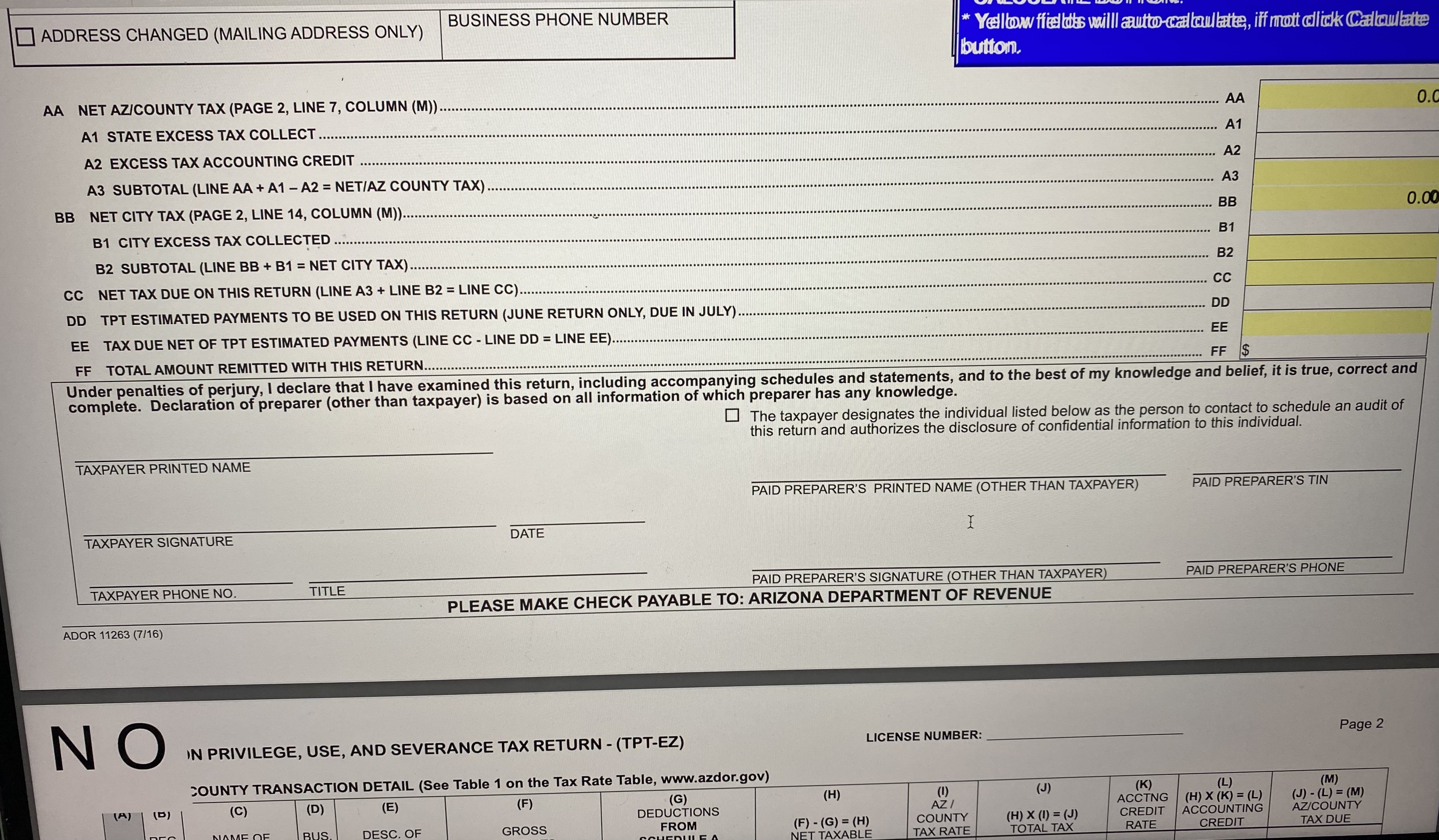  How do I fill in this information ? ADDRESS CHANGED (MAILING