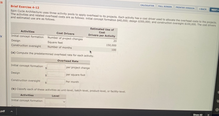  ES CALCULATOR FULL SCREEN UNTER VERSION NERT Brief Exercise 4-12 Spin