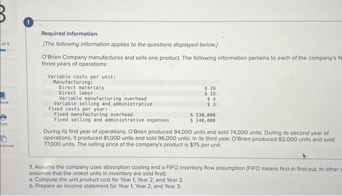  i need the cogs for year 2 and year 3. please