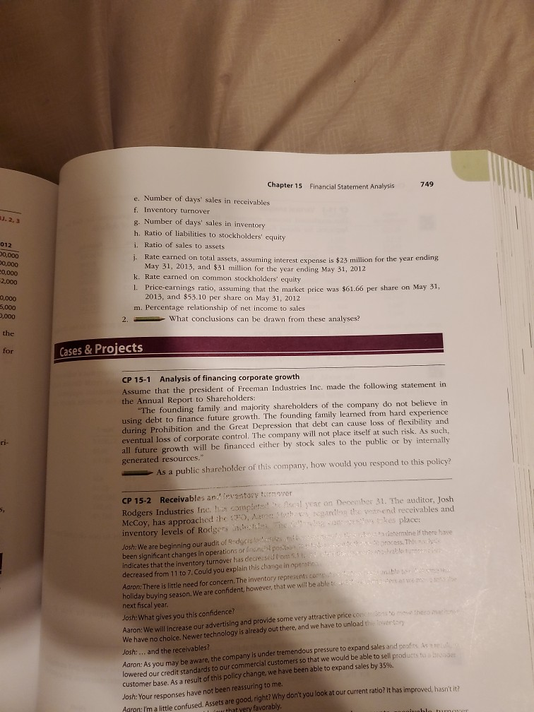 the ratios listed in the Nike, Inc., Problem on pages 748-749 of