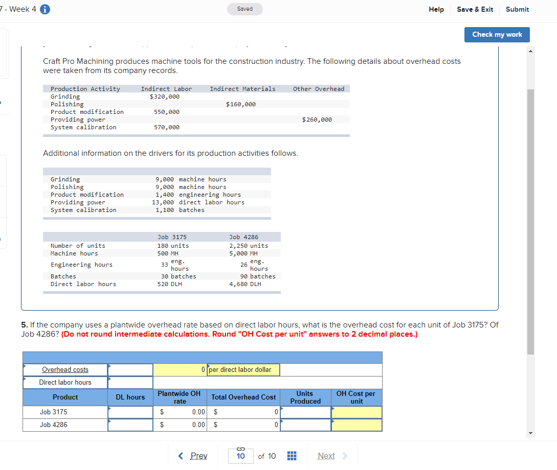  7- Week 4 Saved Help Save & Exit Submit Check my