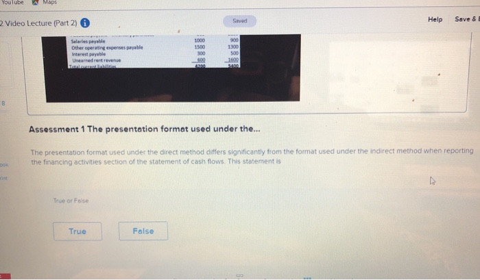  You lube Maps Video Lecture (Part 2) Saved Help Save &