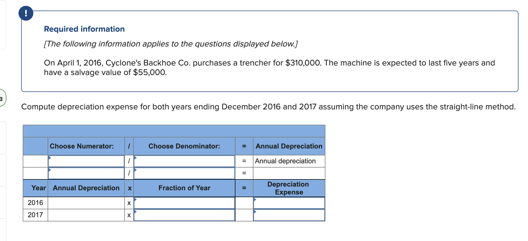  (P-1) Required information [The following information applies to the questions displayed