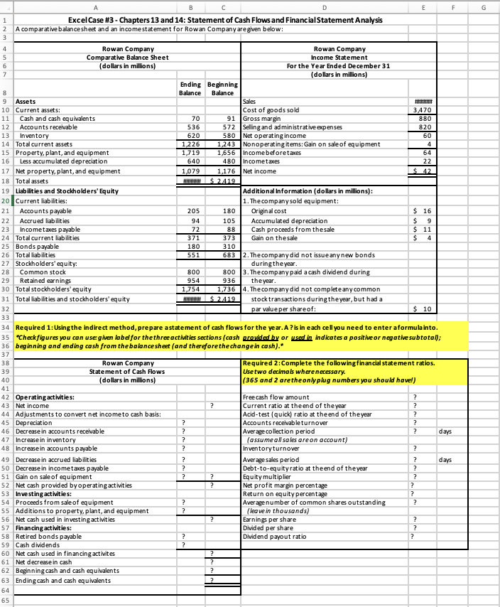  Complete the requirements using cell references or Excel formulas only (i.e.