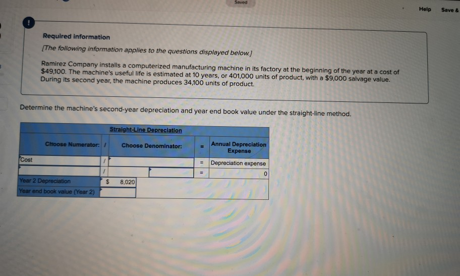 Saved Help Save & Required information The following information applies to