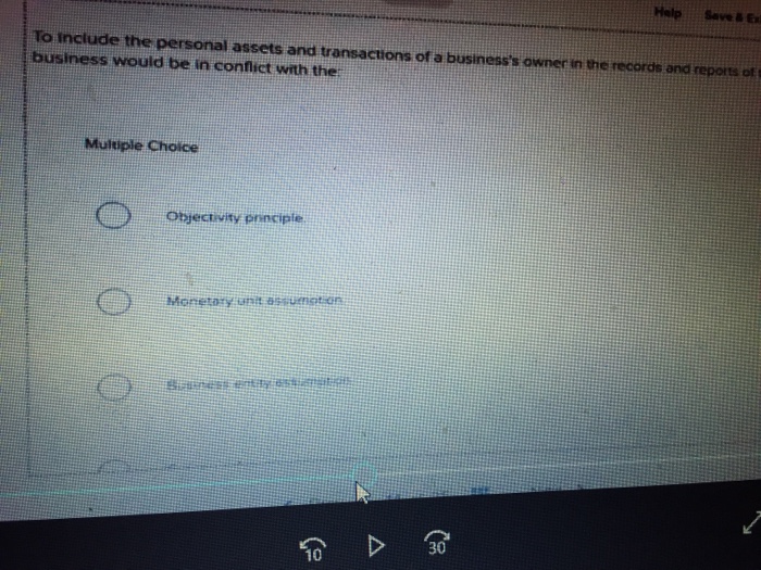  Help: Save & Ex To include the personal assets and transactions