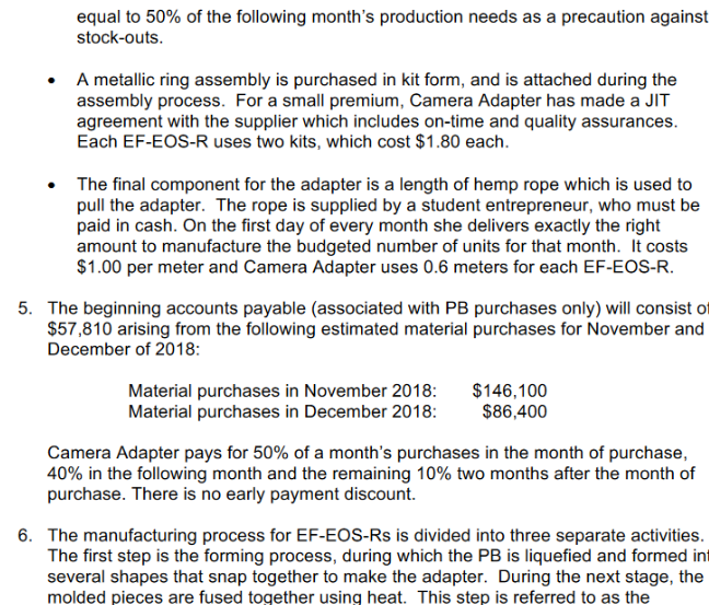 control purposes they utilize a monthly master budget, which is usually developed
