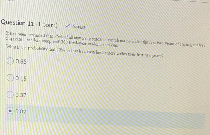 50, compute the standard error of the proportion 0.04 -0.66 0.27 1.95