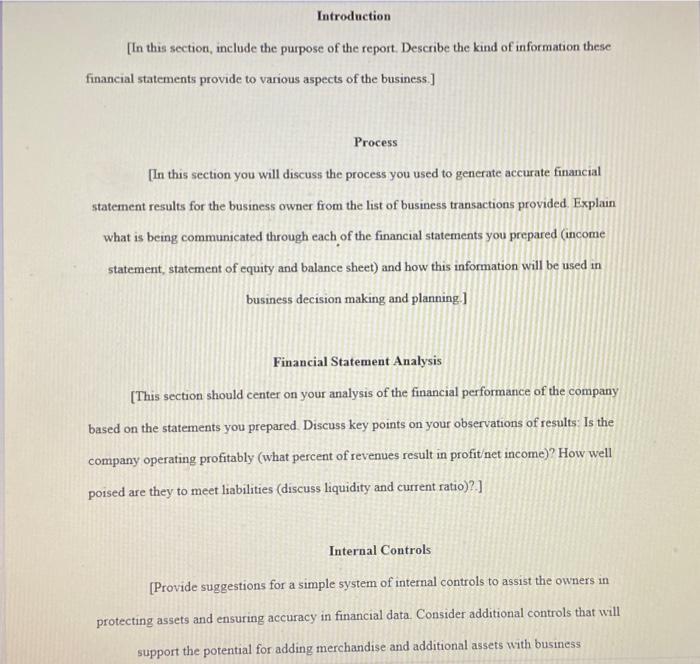 for the paper. Thank you! General Journal Trial Balance Income Statement Statement