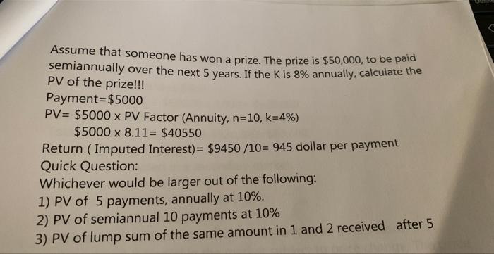what is the pv how pv factor calculated here ? how the