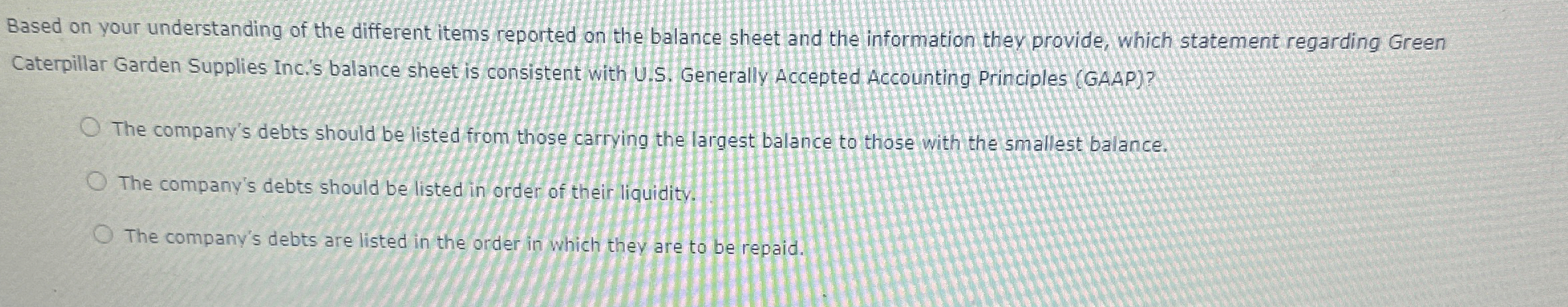  Based on your understanding of the different items reported on the