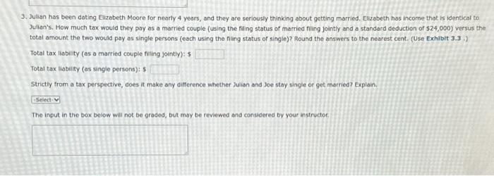 Expert? Julion Thomas, who is single, goes to graduste school part-time and