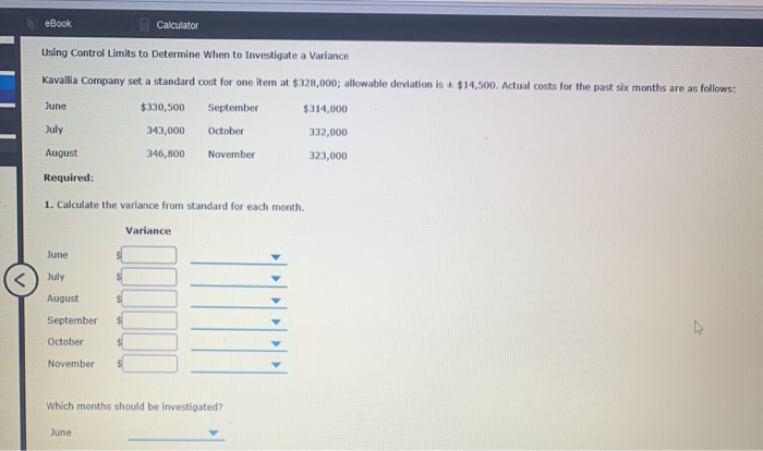  eBook E Calculator Using Control Limits to Determine when to Investigate