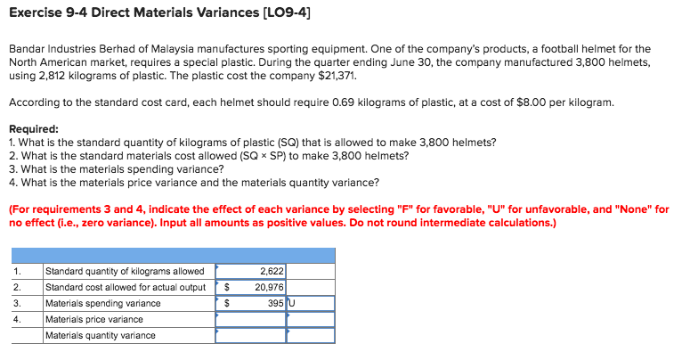  Please show work for number 4 :) Thank you! Exercise 9-4