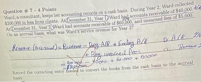  please solve this fast Question # 7 - 4 Points Ward,